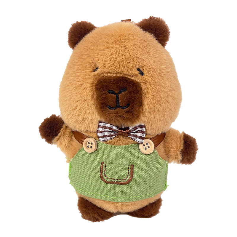 Red de red Kapibara colgante de felpa linda muñeca de capibara llavero de muñeca de trapo muñeca de agarre de 4 pulgadas al por mayor