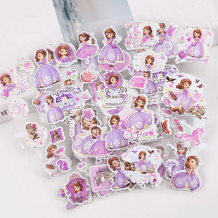 Sophia Stickers Kidsren's Cartoon Stereo Bubble Stickers Genuine Authorized Stickers Kindergarten Reward Stickers