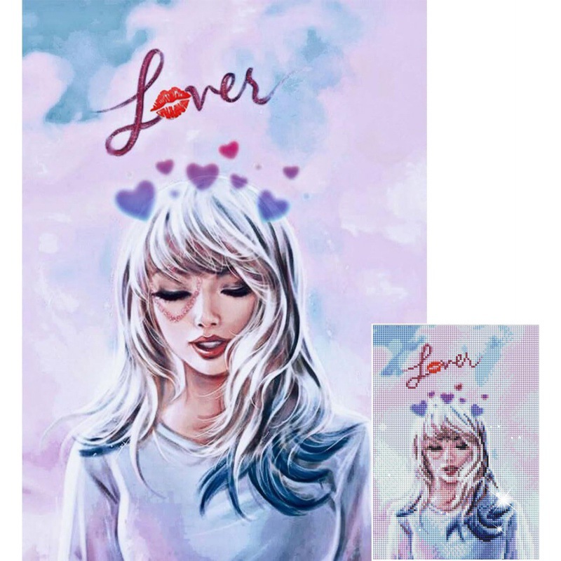 Pintura de Diamantes 5D, Diseño de Cantante Taylor, Pintura Decorativa DIY Hecha a Mano, Diamantes Redondos y Cuadrados, Éxito de Ventas en Amazon, Pintura de Diamantes Kpop