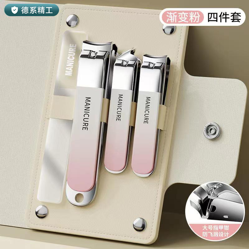 Fabricante Juego de tijeras para uñas de acero inoxidable Juego de 15 piezas Cuchillo de manicura Pinza de belleza Herramientas de manicura Paquete fino