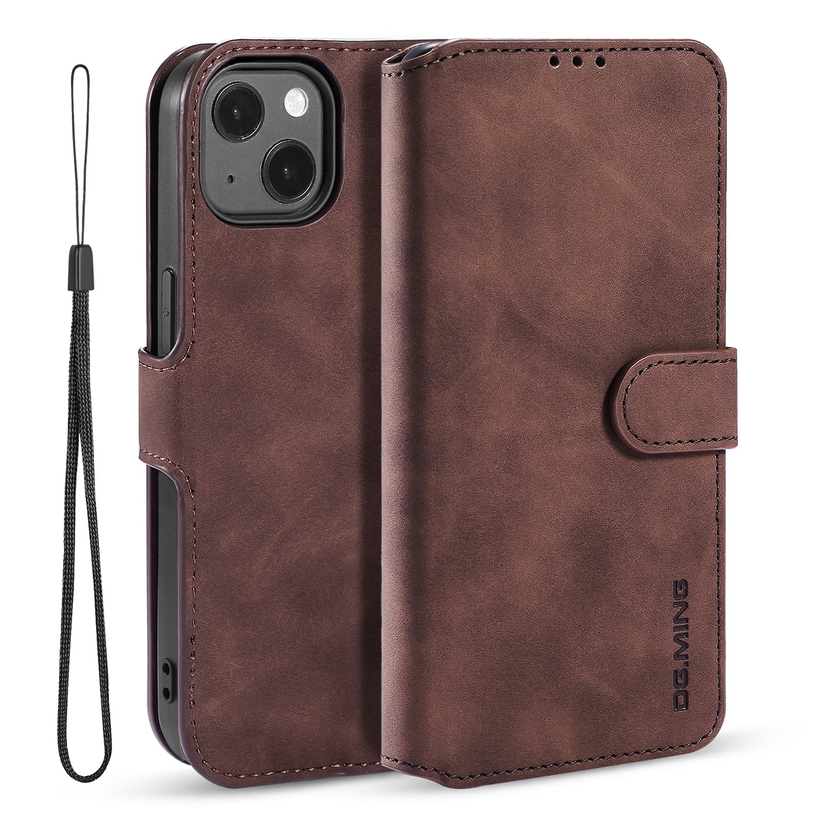 Retro Leather Wallet Phone Case For Iphone 14 And Iphone 13_voghion.com