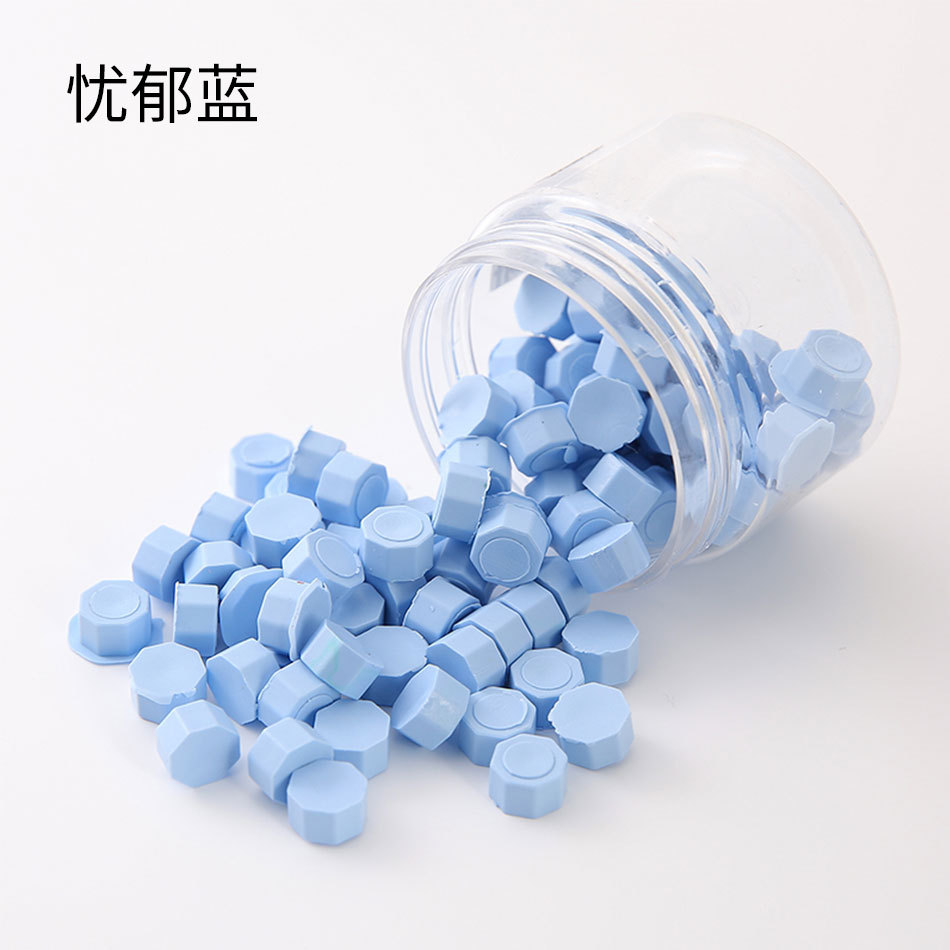 Macaron en caja de 50 colores, cera de pintura de fuego de color mixto, cera de botella granular mate, 60g, peso neto, aproximadamente 38g, sobre, cera sellada