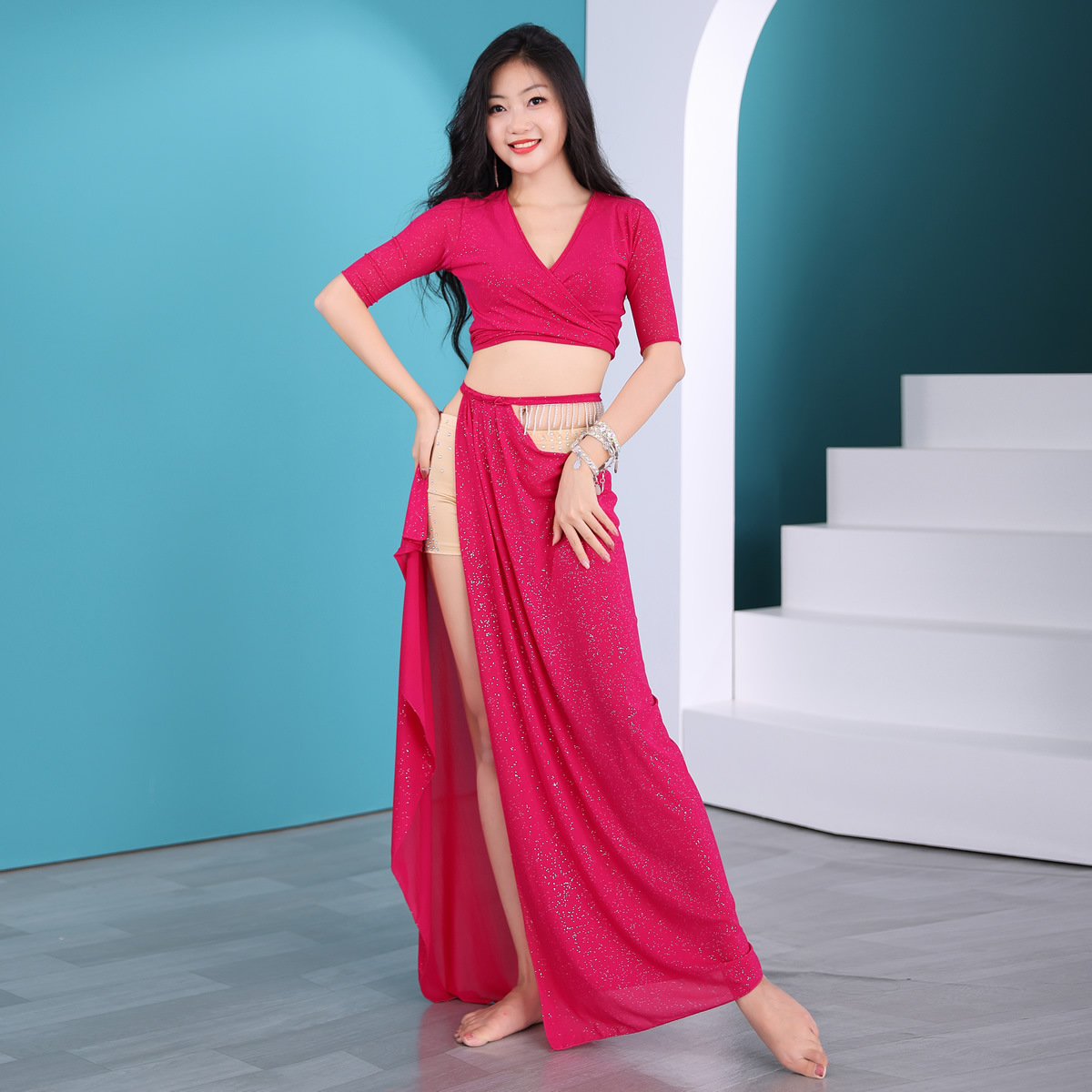 Belly Dance Costume Women's Long Skirt Costume suit Fairy Spring and Summer Practice Costume Beginners Sexy 272 3112