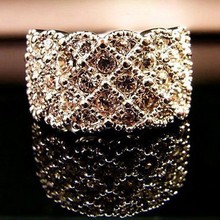 韩国饰品 奢华闪耀满钻 地摊 混批 戒指