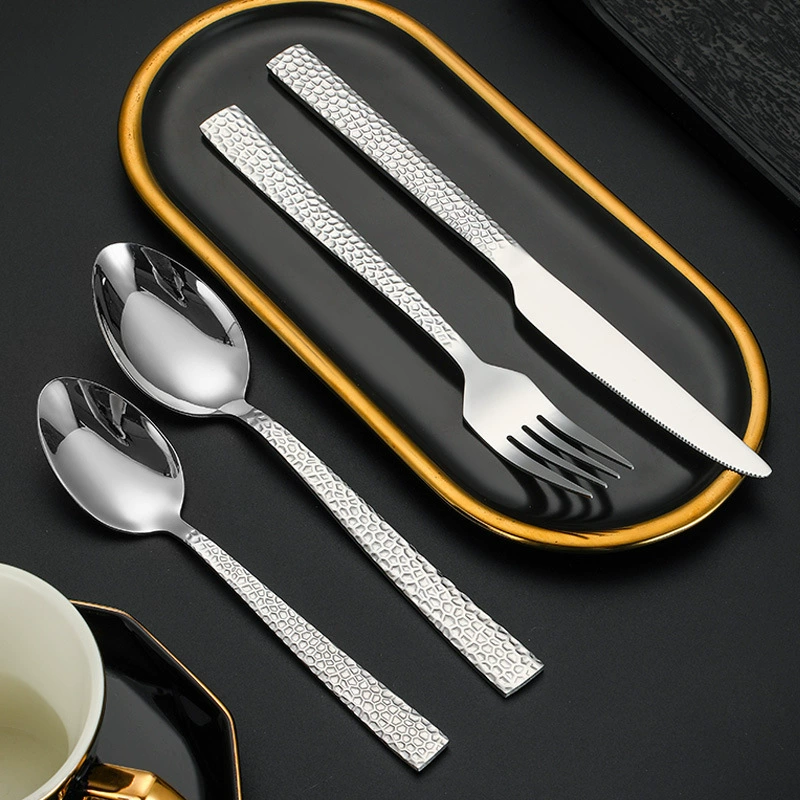 (Cross-border trading), with a forged pattern tableware stainless steel, set, Amazon