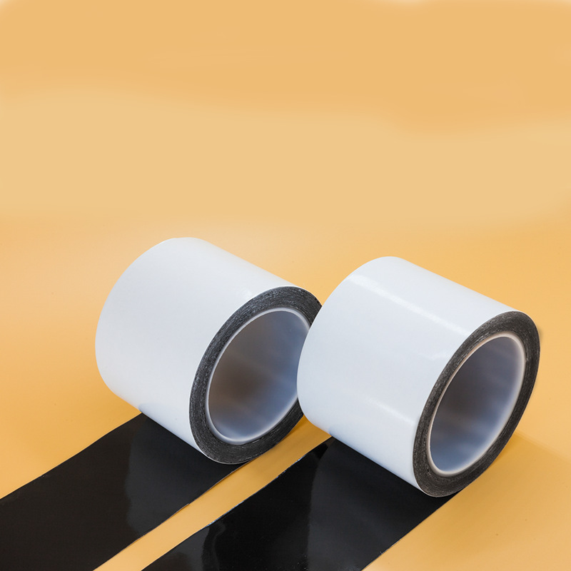 供应PET黑色双面胶贴 黑黑胶 PET基材遮光屏蔽塑胶料的粘接胶带