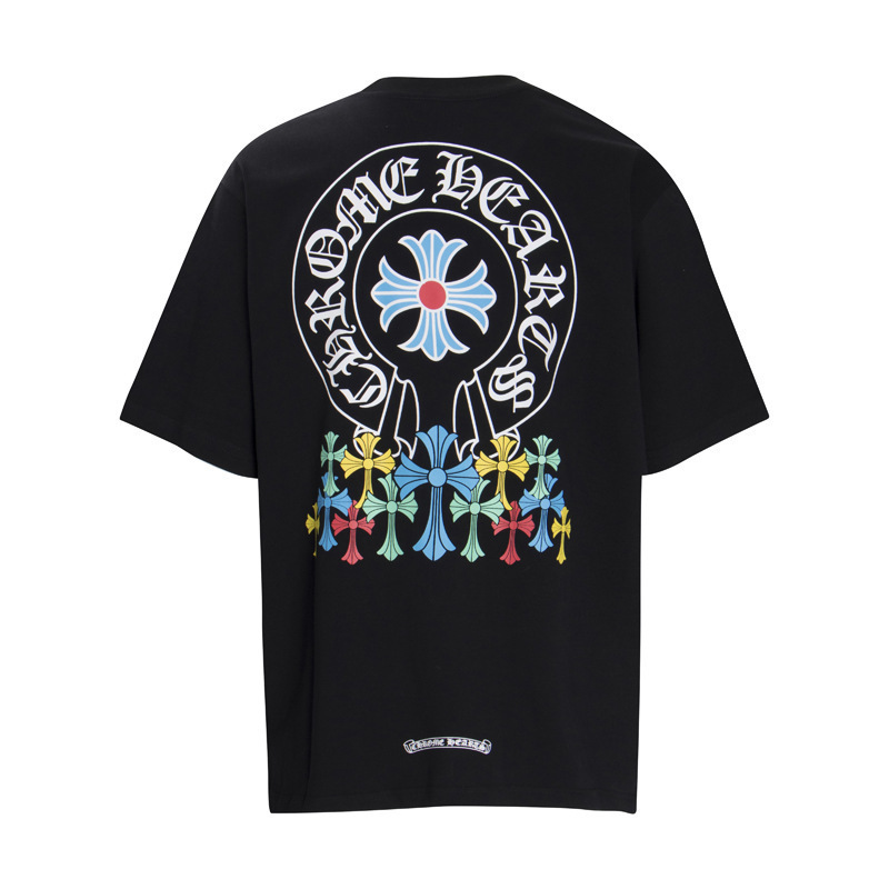 クロムハーツ カラークロスプリント半袖Tシャツ 男女兼用 25クロスボーダー 正規版|undefined