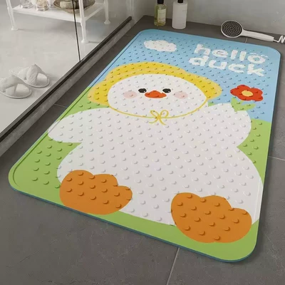 Avtomobil döşəmə paspasları — Toilet Bathroom Floor Mat - hello-duck-duck-no-20-3565cmanti-slip-and-safe-bathing