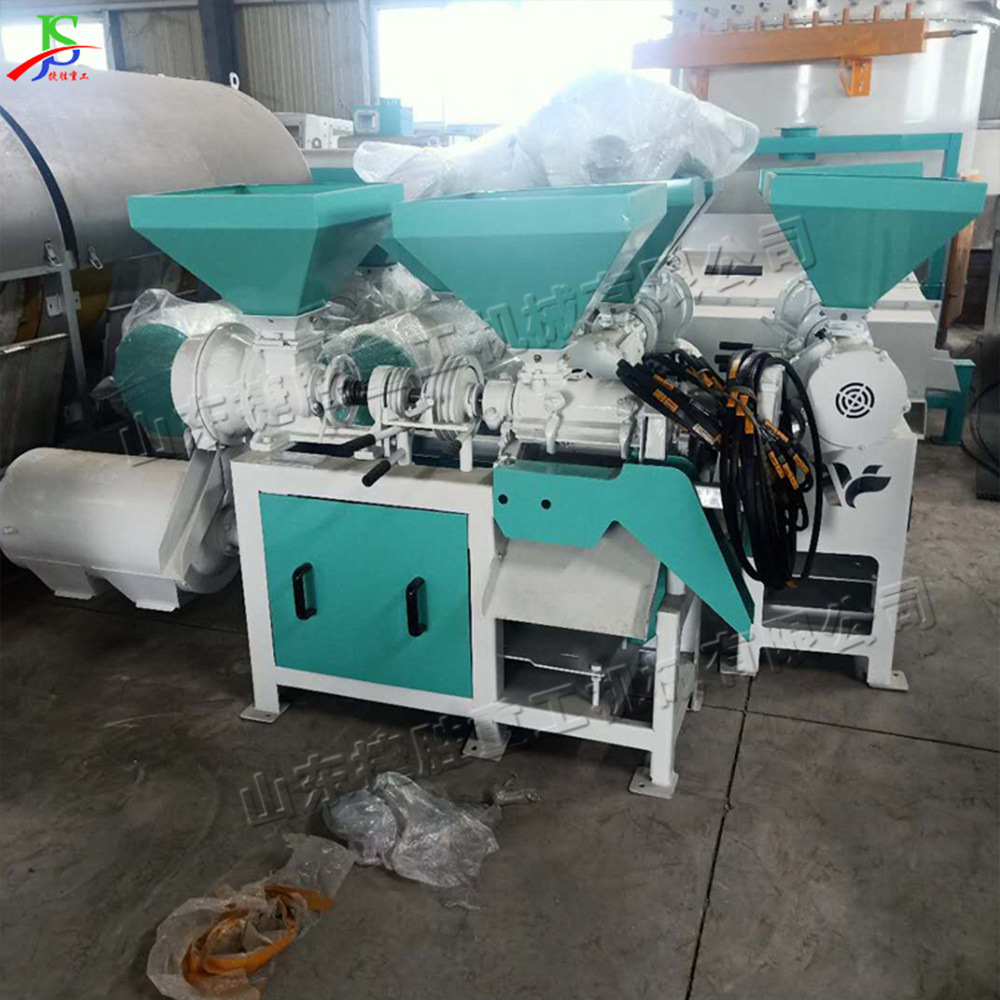 Pequeña máquina de harina de arroz de cultivos maíz descascar pulverización y pulverización de grano todo en uno máquina automática de descascar pulverización de grano