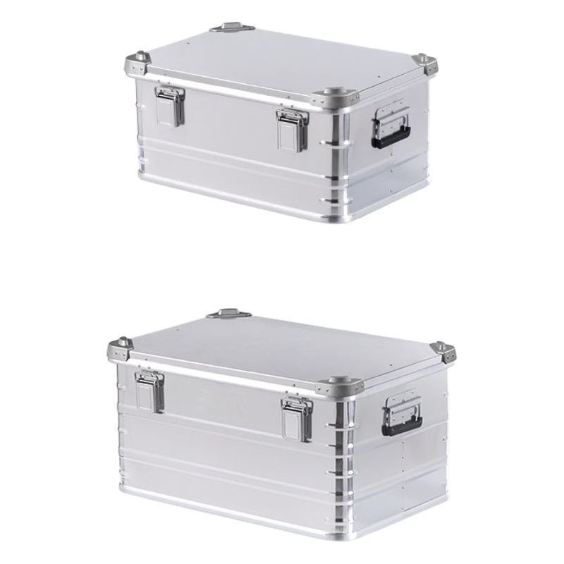 Equipaje de aleación de aluminio maleta al aire libre caja de almacenamiento de herramientas de gran capacidad para acampar equipaje portátil