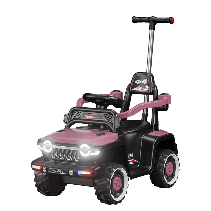 Niños eléctricos todoterreno controlado remoto cochecito de cuatro ruedas para niños, niños y niñas 1 - 3 - 6 anti-volqueo