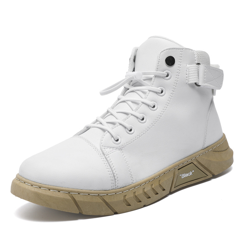 Zapatos de trabajo de otoño 2025 nuevo tipo de cremallera lateral de moda británica botas casuales Martin zapatos de hombre grandes transfronterizos