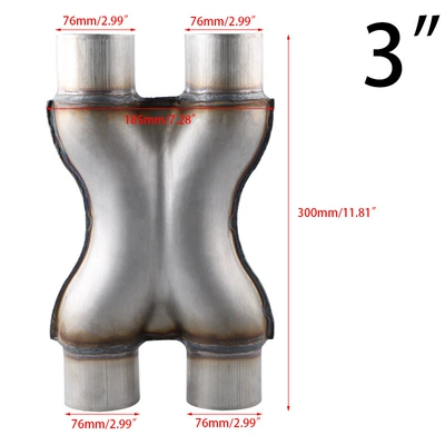 stainless steel exhaust system three-way: Exhaust pipe - x-type-3inch-76mm
