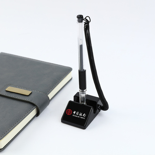 Corporate front desk office stationery can be customized with LOGO signature neutral fixed pen bank hotel desk pen wholesale