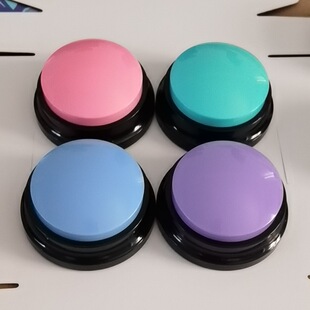Factory Direct Sales Pet Training Sound Box Dog and Cat Talking Recording Box Round Squeeze Recording Box LOGO Printing