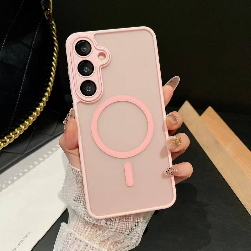 Suitable for Samsung Galaxy S25 Ultra Mobile Phone Case Magnetic Suction S24Plus Anti-Fall S23+ Women's Model S22 with Lanyard Suitable for Samsung Galaxy S25 Ultra Mobile Phone Case Magnetic Suction S24Plus Anti-Fall S23+ Women's Model S22 with Lanyard