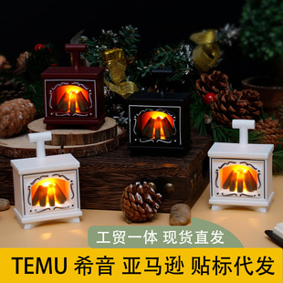 LED Mini Simulation Small Fireplace Creative Luminous Doll House Ornament Light Home Decoration Retro Electronic Candle Light