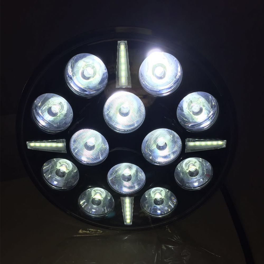 Cross-Border Supply of 9inch Round Off-Road Vehicle Lights, Modified 120W Work Lights, Ouka Spotlights, Excavator Inspection Lights