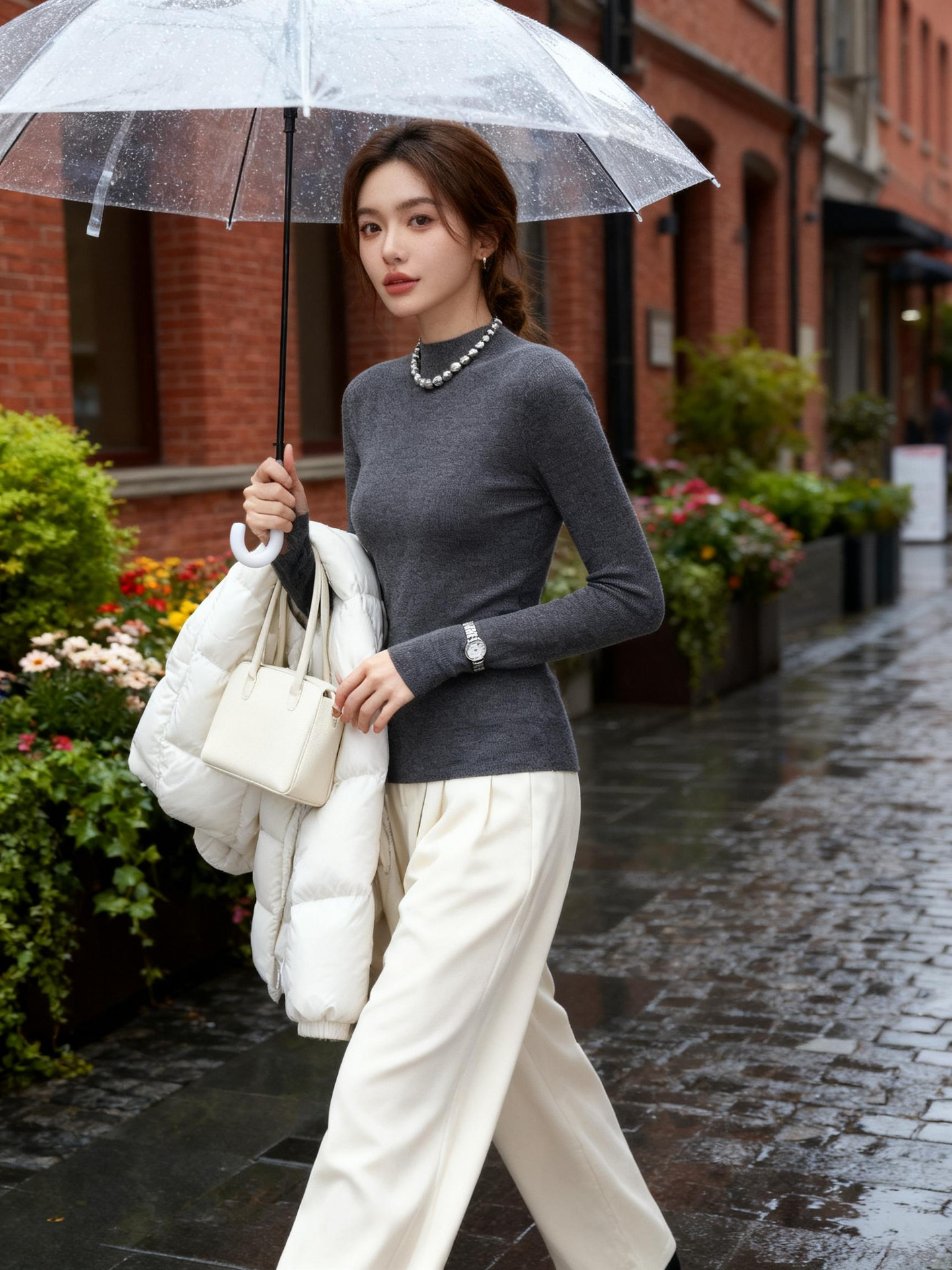 中灰（半高领）