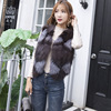 Autumn and winter new pattern Haining Fox leather and fur Vest have cash less than that is registered in the accounts Fur one vest waistcoat young fashion loose coat