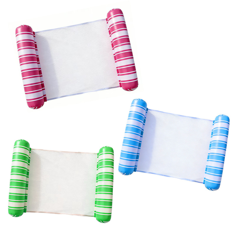 Inflatable Water Float Bed, Floating Device with Two Tubes, Water Hammock, Children's Toy, Foldable Adult Lounge Chair