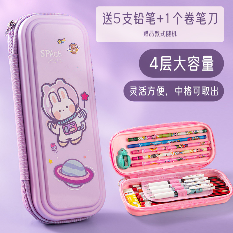 La nueva bolsa de papelería de gran capacidad de nicho puede ser una bolsa de lápices portátil, inserto de lápiz fijo de alto valor, bolsa de malla en capas, caja de lápices