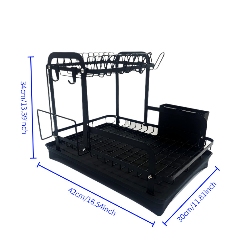 Venta caliente de comercio electrónico transfronterizo para Amazon Temu eléctrico para cocina en casa estante de plato de doble capa
