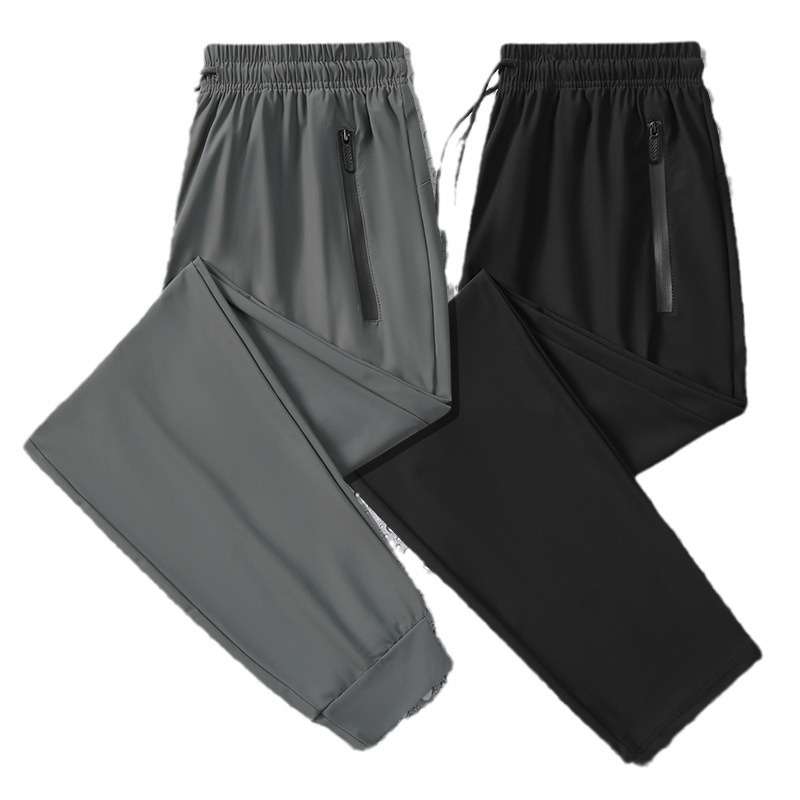 Men's summer thin silk elastic sports comfortable breathable quick…