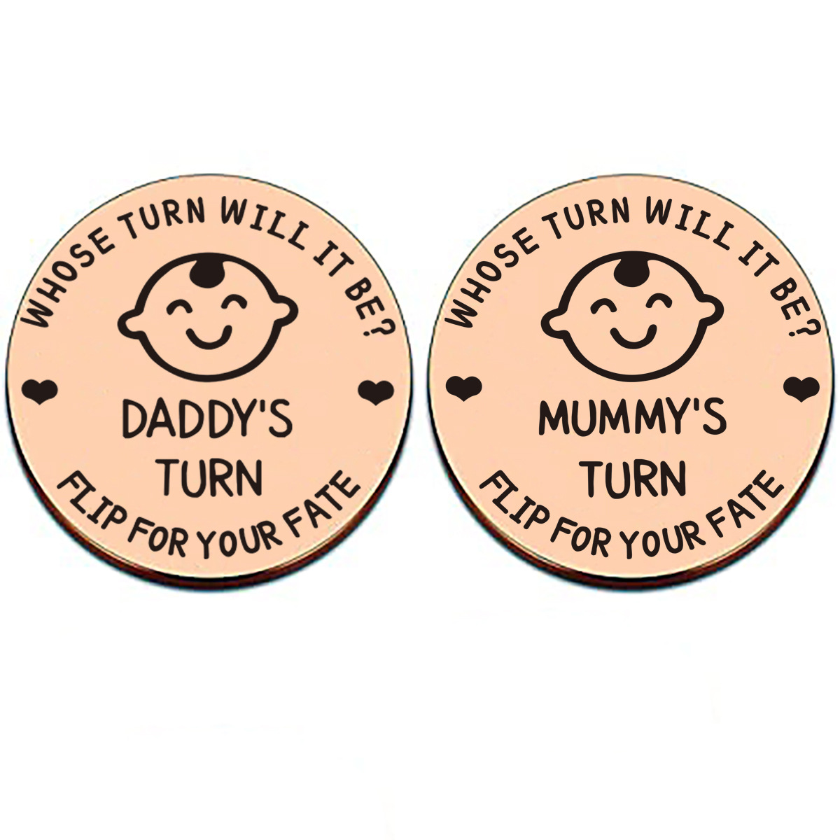La mamá y el papá deciden moneda conmemorativa Navidad Regalo de Cumpleaños Amazon nuevo bebé padre decisión moneda