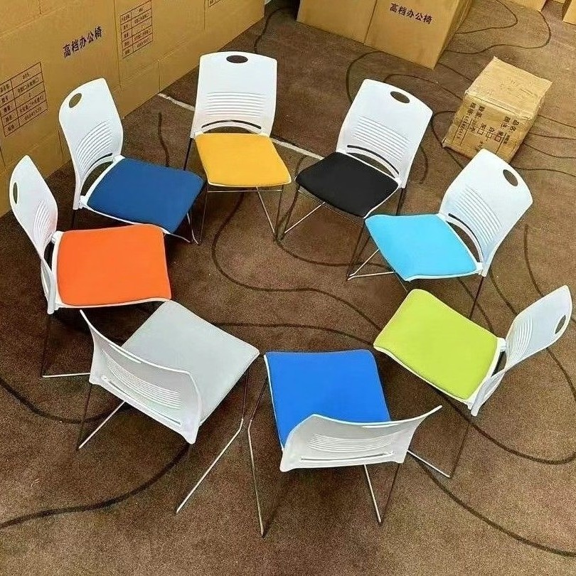 培训会议椅简约舒适无扶手靠背椅会议室办公室职员办公洽谈桌椅子