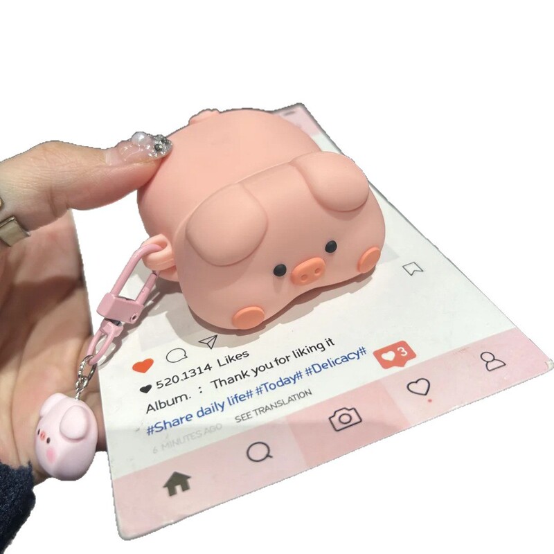 ピンクの豚 Huawei freebuds5/6i 保護カバー freeclip Bluetooth ヘッドセットに適したシリコンソフトシェル|undefined