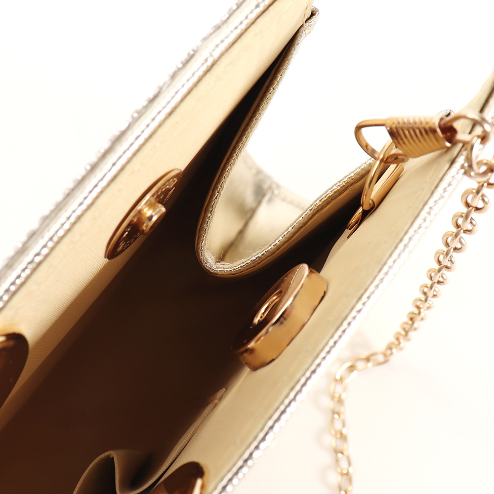 Evening Handbag Shiny Rhinestone Striped Clutch For Weddings_voghion.com