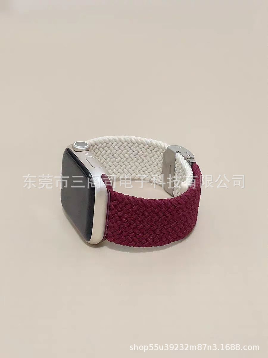 This integrated buckle braided watch strap is suitable for Applewatch bands and for Huawei and Samsung nylon braided ones undefined