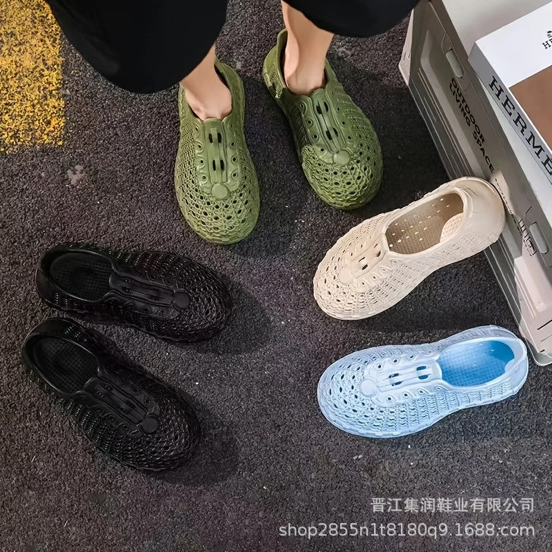 凉拖鞋夏季防滑软底包头家居外穿包脚室内EVA洞洞鞋涉水鞋椰子鞋