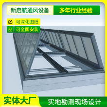 定做C2T一字型天窗消防联动单体型换气窗屋面一电动采光通风风机