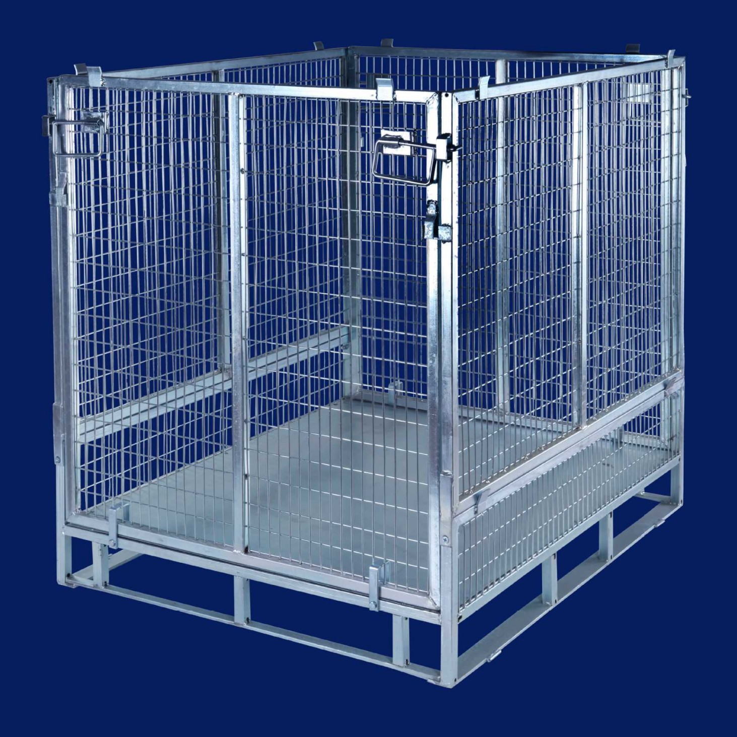 镀锌热镀锌可折叠可堆垛垛层周转箱线径网格尺寸可定制仓储笼