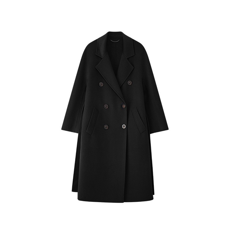 [本初] Max801 クラシックな雰囲気の両面カシミヤコート レディース 25秋冬 ロング丈 ダブルブレスト ウールコート
