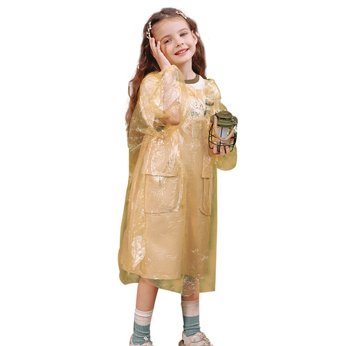 Lemon baby disposable card raincoat travel full body portable compressed primary and secondary school boys and girls thickened poncho
