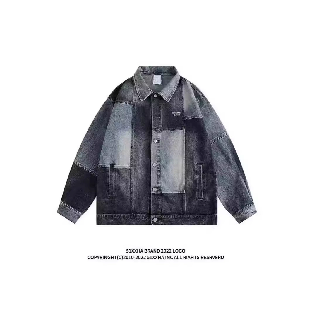 Американский ретро прилив колорит с вышивкой джинсовая куртка для мужчин и женщин