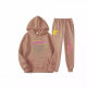 Cross-border European and American Tide Hip-hop Singer Letter Fashion Casual Printed Couples Sweat Men's and Women's Hooded suit Sweat