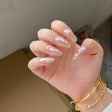 三千瓦电镀极光美甲半成品电镀美甲预制甲甲油胶手工喷涂071电镀