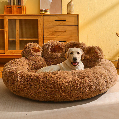 Dog Bed Winter Warm Large and Medium Dog Kong Fur Dog Bed with Fleece Sofa Mattress All Seasons Universal Pet Supplies