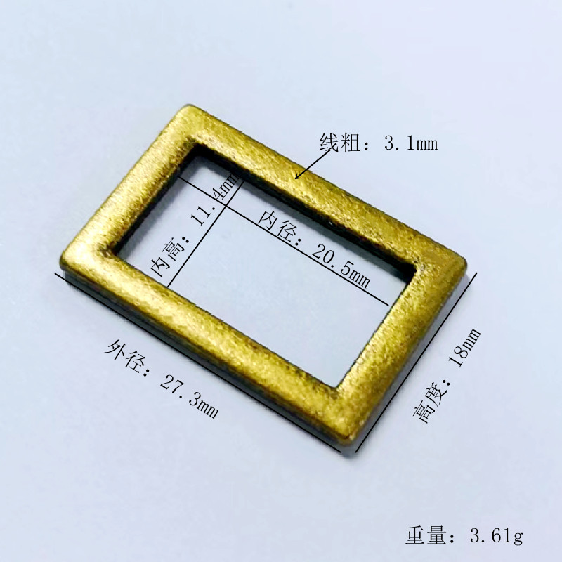 亜鉛合金製箱包アクセサリー、長方形口型バックル、バックパックショルダーストラップバックル、衣料品アクセサリー、長方形ピン付き調整バックル