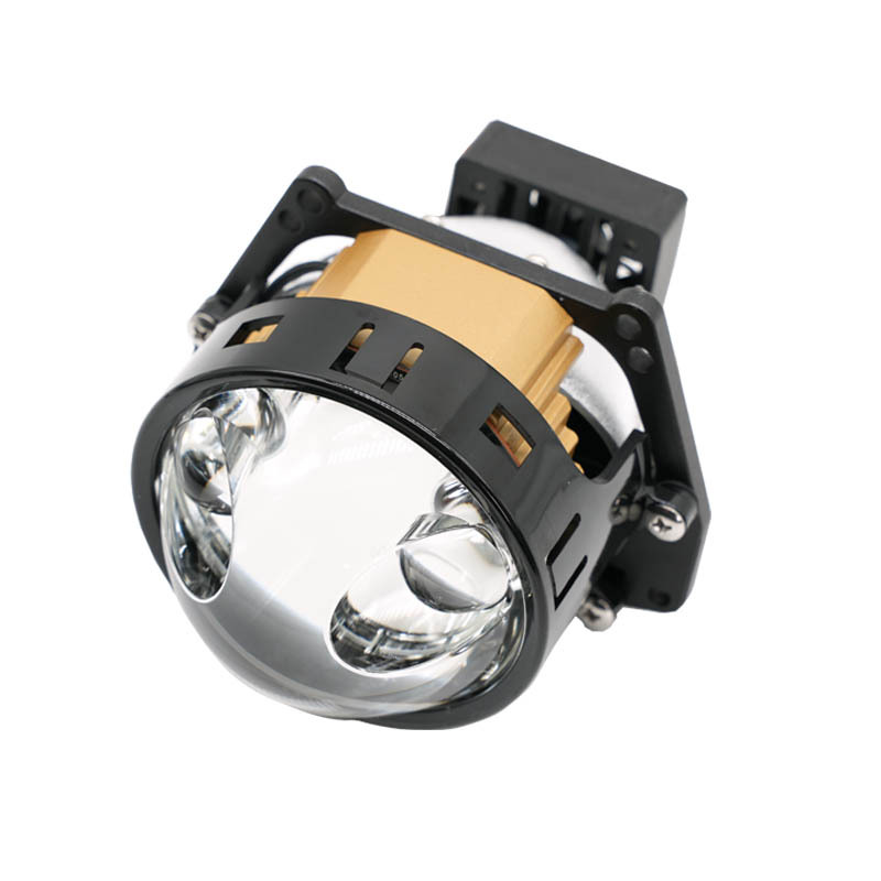 Faros del automóvil T2 tres tazas de luz doble LED directo doble lente láser transformar y actualizar los faros 80W