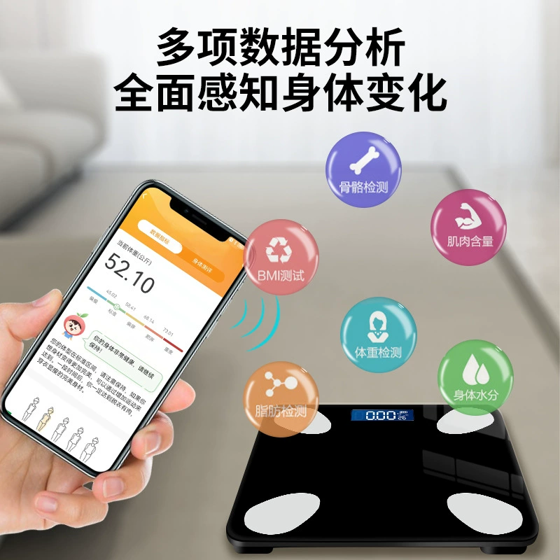Опт: простой интеллектуальный домашний измеритель жира, Bluetooth-весы для тела, мини-версия