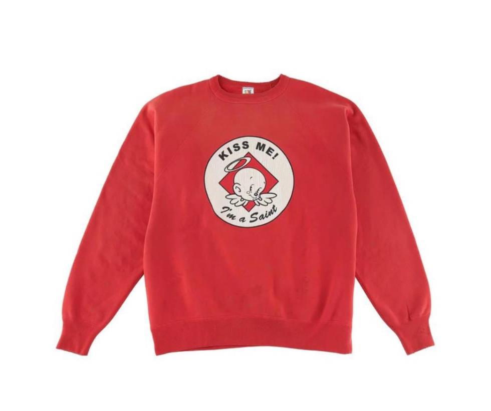 Felpa unisex vintage washed con stampa scheletro e strass_voghion.com