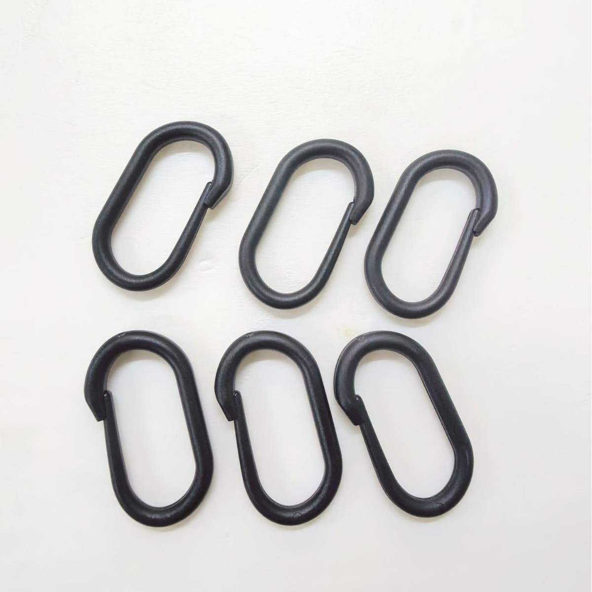 Plastic D-Shaped Carabiner Medium-Sized Outdoor Gear Tactical Backpack Buckle Black Lightweight Hook Bag Buckle