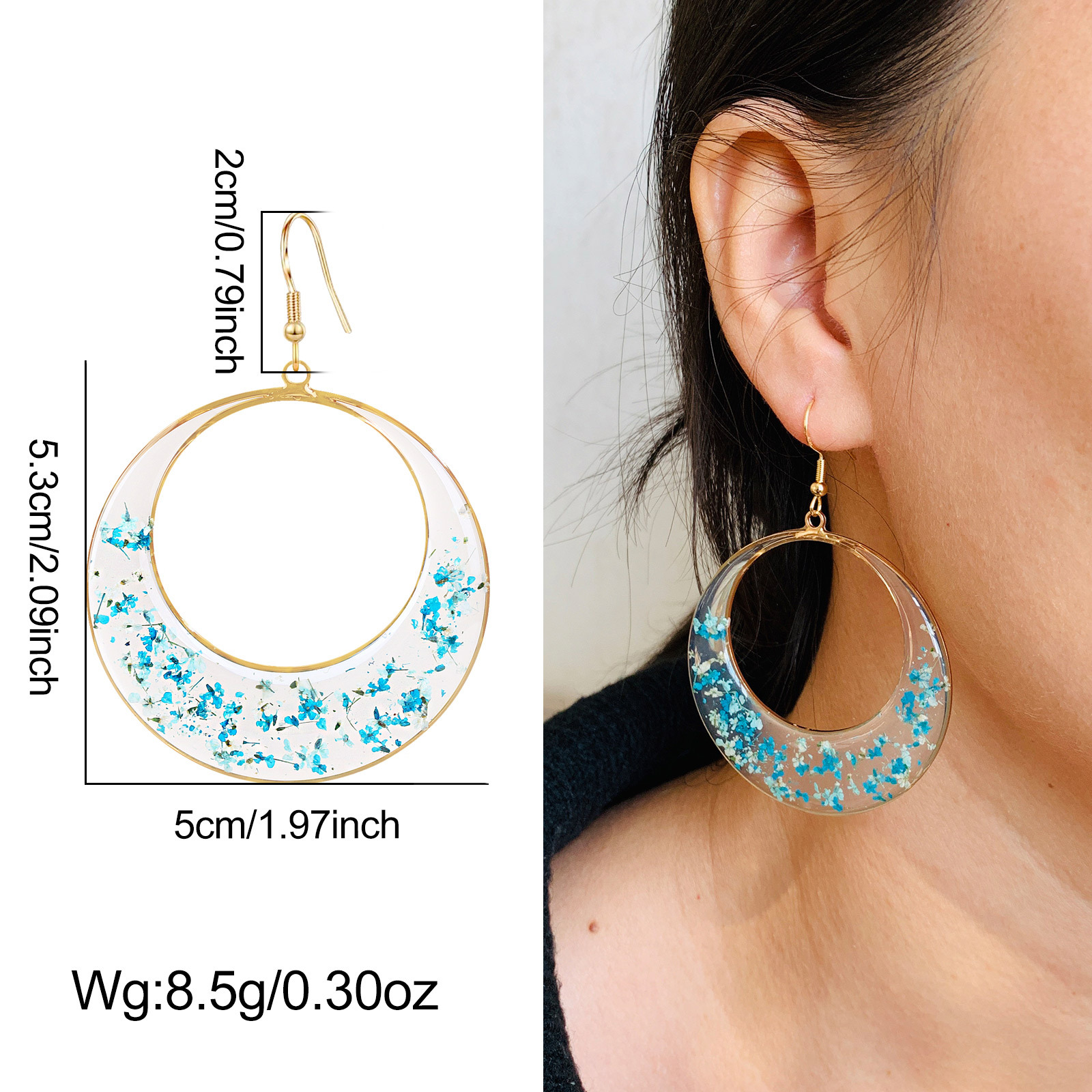Women's Gender 1 Pair Simple Style Classic Style Flower Epoxy Alloy Drop Earrings