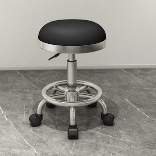 Beauty Chair Rotating Lifting Round Stool Explosion-proof Stool Barber Chair Big Work Stool Hairdressing Shop Turning Stool Round Pulley Wang Tao One