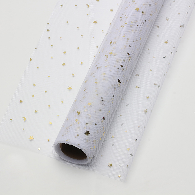 Lentejuelas doradas estrella Luna hilo flor bolsa flor hilo flor tienda floral material durable no fácil de romper decoración de la estrella al por mayor